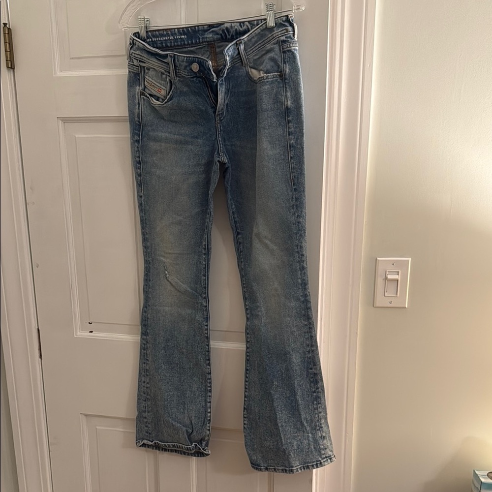 Diesel Blue Flare Wide Leg Jeans